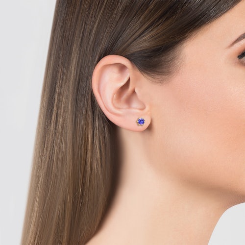 Kolczyki The Journey: złote, tanzanity